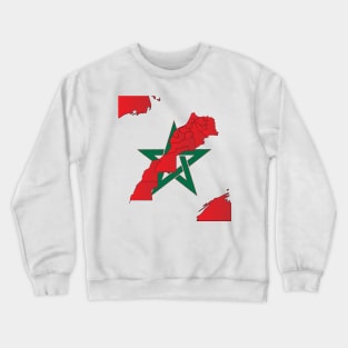 Proud Morocco Flag Gift Moroccan Lovers For Men's Women's Crewneck Sweatshirt